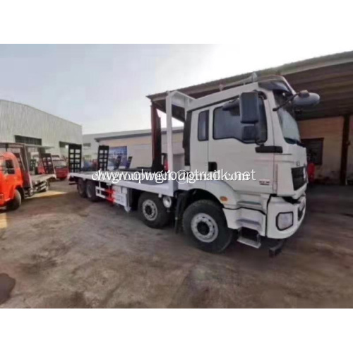 White Color 8X4 Shanqi Flat Bed Cargo Truck